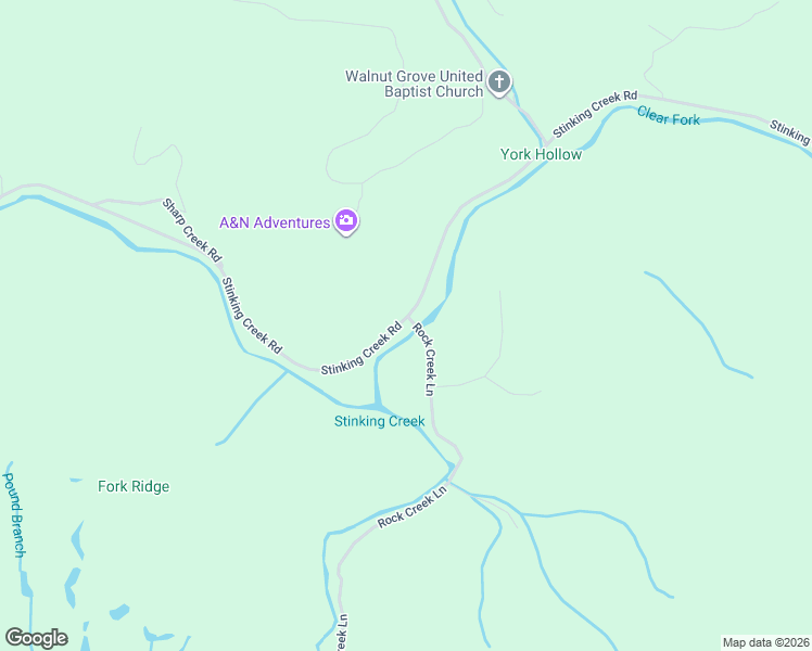 map of restaurants, bars, coffee shops, grocery stores, and more near 1023 Stinking Creek Road in LaFollette