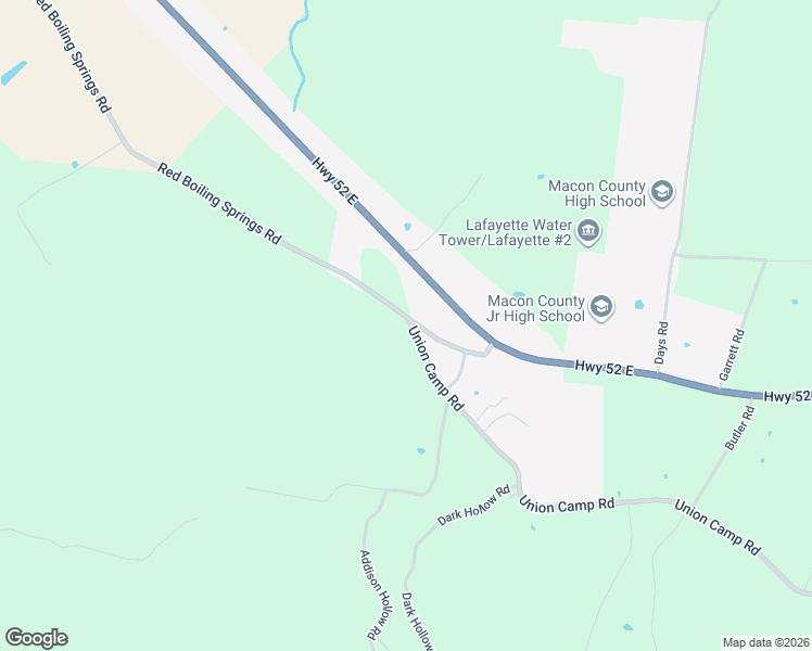 map of restaurants, bars, coffee shops, grocery stores, and more near 44 Tennessee 262 in Lafayette