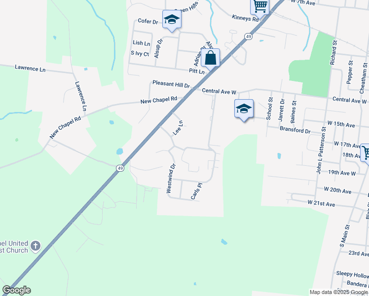 map of restaurants, bars, coffee shops, grocery stores, and more near 204 Westwind Drive in Springfield