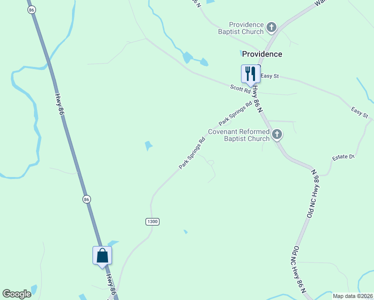 map of restaurants, bars, coffee shops, grocery stores, and more near 431 Park Springs Road in Providence