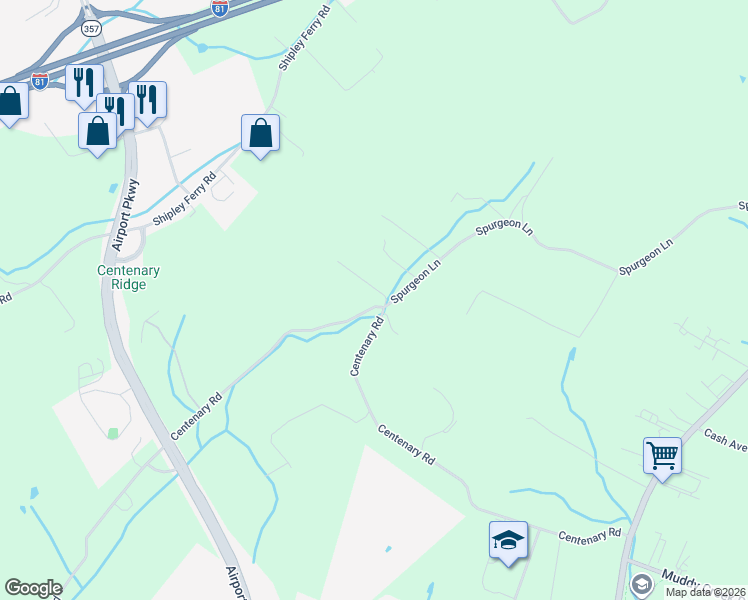 map of restaurants, bars, coffee shops, grocery stores, and more near 201 Flat Creek Lane in Blountville