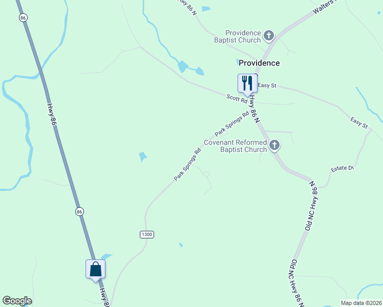 map of restaurants, bars, coffee shops, grocery stores, and more near 350 Park Springs Road in Providence