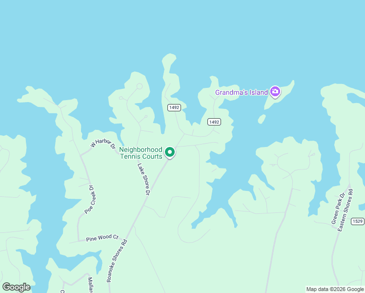 map of restaurants, bars, coffee shops, grocery stores, and more near 1310 Roanoke Shores Road in Littleton