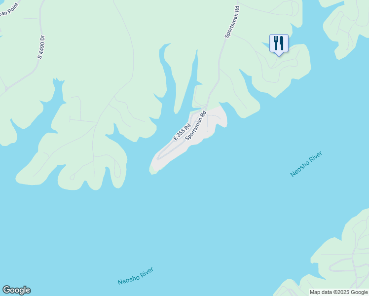 map of restaurants, bars, coffee shops, grocery stores, and more near 449706 East 355 Road in Afton