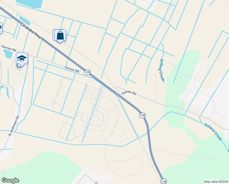 map of restaurants, bars, coffee shops, grocery stores, and more near 1048 Caratoke Highway in Moyock