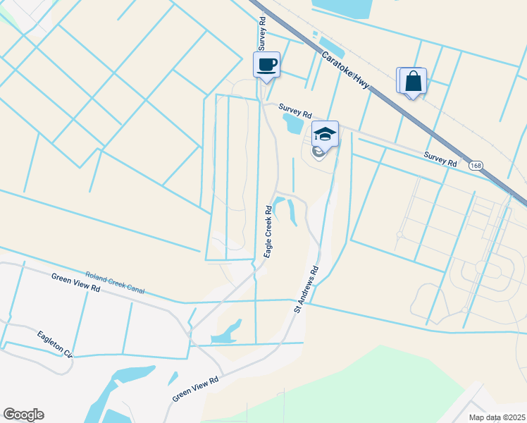 map of restaurants, bars, coffee shops, grocery stores, and more near 174 Eagle Creek Road in Moyock