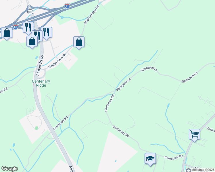 map of restaurants, bars, coffee shops, grocery stores, and more near 201-299 Flat Creek Lane in Blountville