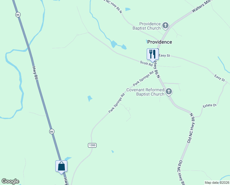 map of restaurants, bars, coffee shops, grocery stores, and more near 350 Park Springs Road in Providence