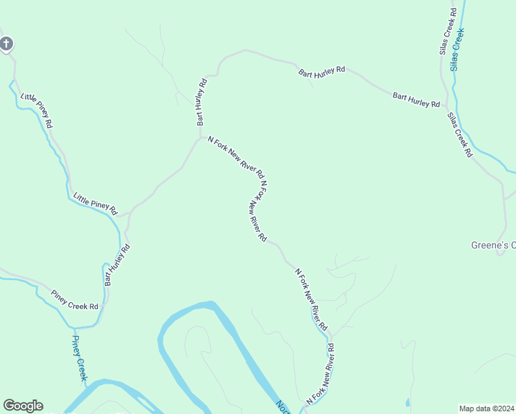 map of restaurants, bars, coffee shops, grocery stores, and more near 2704 North Fork New River Road in Lansing