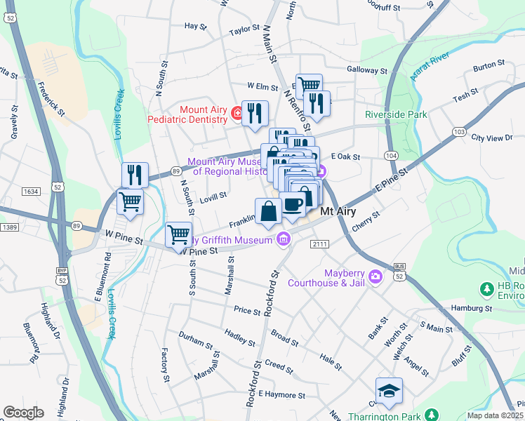 map of restaurants, bars, coffee shops, grocery stores, and more near in White Plains