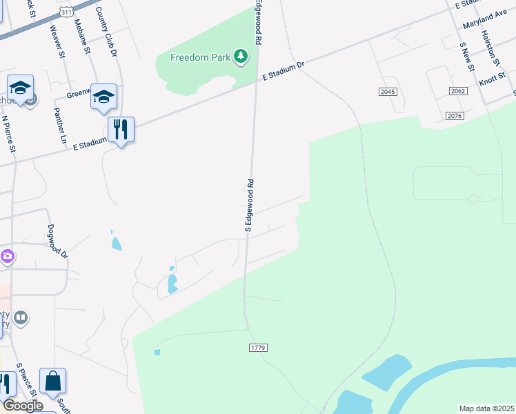 map of restaurants, bars, coffee shops, grocery stores, and more near 720 Meadowgreen Village Drive in Eden