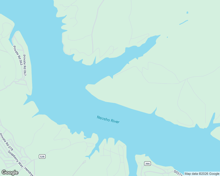 map of restaurants, bars, coffee shops, grocery stores, and more near 54004 East 355 Road in Jay