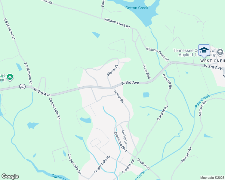 map of restaurants, bars, coffee shops, grocery stores, and more near 105 Skyline Drive in Oneida