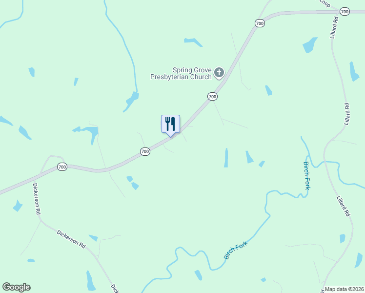 map of restaurants, bars, coffee shops, grocery stores, and more near 7994 North Carolina 700 in Ruffin