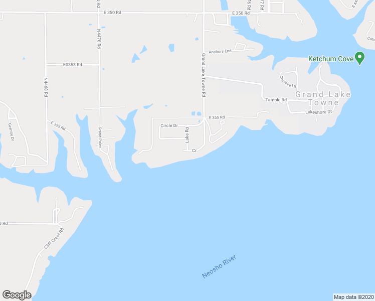 map of restaurants, bars, coffee shops, grocery stores, and more near 446715 East 357 Road in Vinita