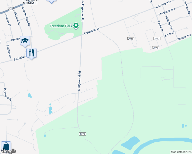 map of restaurants, bars, coffee shops, grocery stores, and more near 739 Meadowgreen Village Drive in Eden