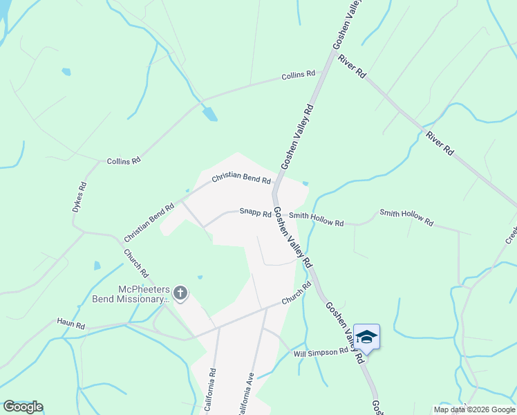 map of restaurants, bars, coffee shops, grocery stores, and more near 718 Goshen Valley Road in Church Hill