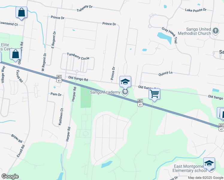map of restaurants, bars, coffee shops, grocery stores, and more near 3053 U.S. 41 Alternate in Adams