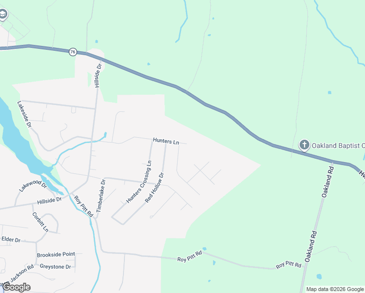 map of restaurants, bars, coffee shops, grocery stores, and more near 1100 Hunters Lane in Springfield