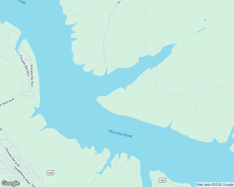 map of restaurants, bars, coffee shops, grocery stores, and more near 54004 East 355 Road in Jay