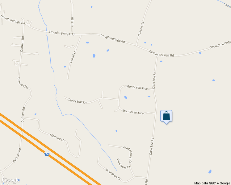 map of restaurants, bars, coffee shops, grocery stores, and more near 4429 Monticello Trce in Adams