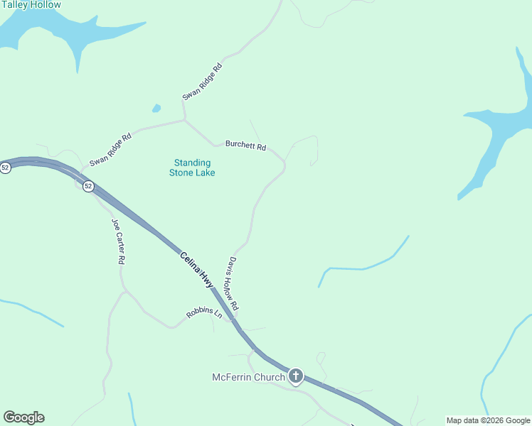 map of restaurants, bars, coffee shops, grocery stores, and more near 168 Davis Hollow Road in Hilham