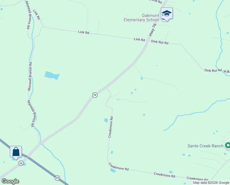 map of restaurants, bars, coffee shops, grocery stores, and more near 420 Creekmore Road in Cottontown