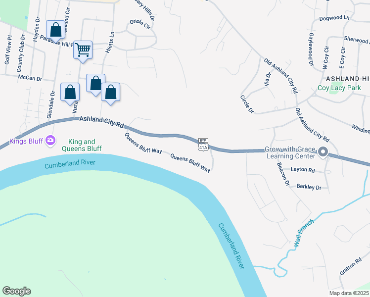 map of restaurants, bars, coffee shops, grocery stores, and more near 2088 Queens Bluff Way in Clarksville