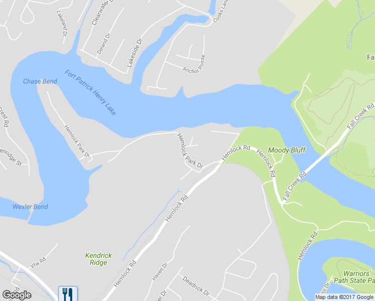 map of restaurants, bars, coffee shops, grocery stores, and more near 100 Ferry Road in Kingsport
