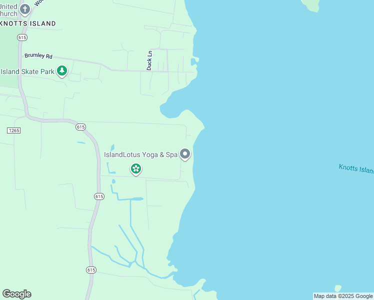 map of restaurants, bars, coffee shops, grocery stores, and more near 212 Parker Road in Knotts Island