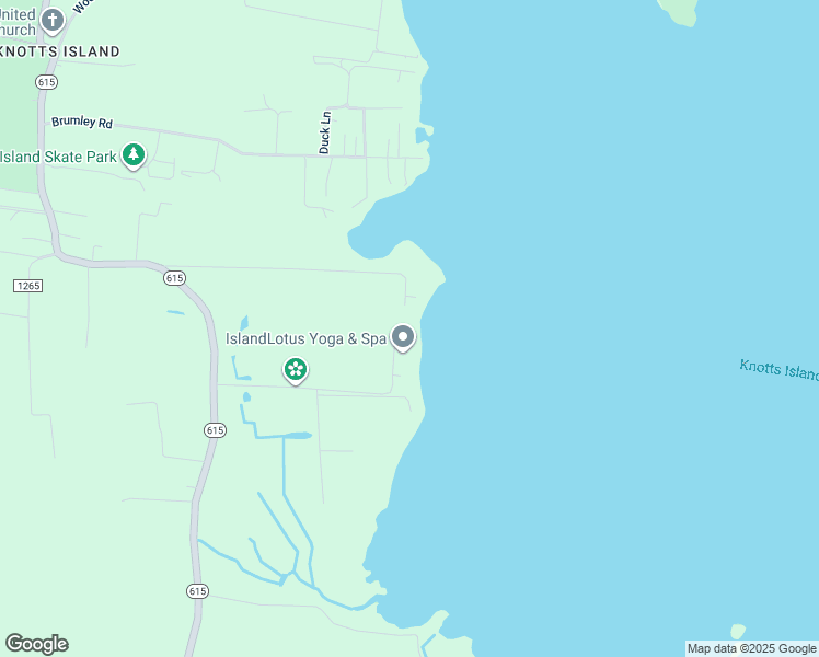 map of restaurants, bars, coffee shops, grocery stores, and more near 212 Parker Road in Knotts Island