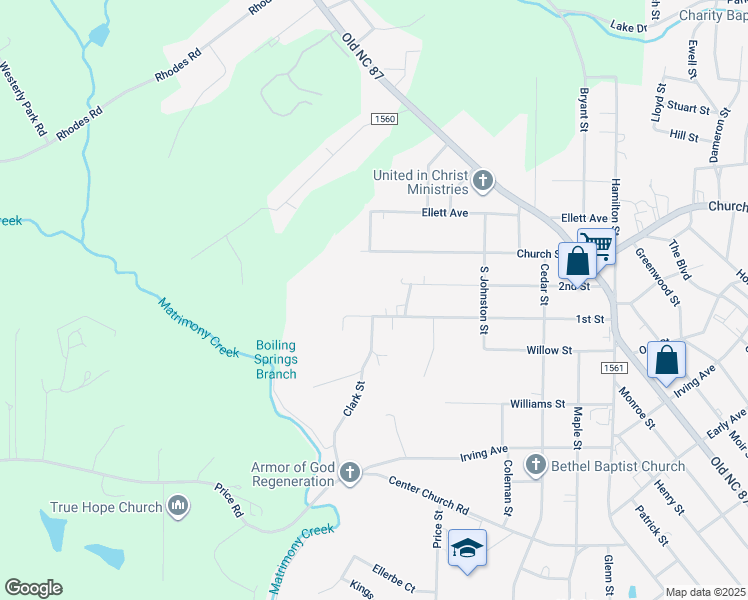 map of restaurants, bars, coffee shops, grocery stores, and more near 1255 1st Street in Eden