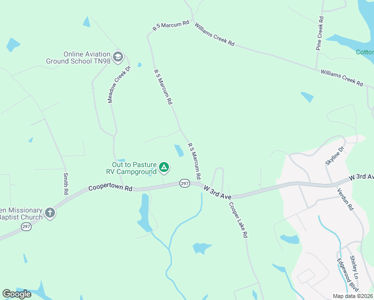 map of restaurants, bars, coffee shops, grocery stores, and more near 2570 Coopertown Road in Oneida