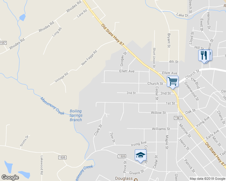 map of restaurants, bars, coffee shops, grocery stores, and more near 1241 2nd Street in Eden