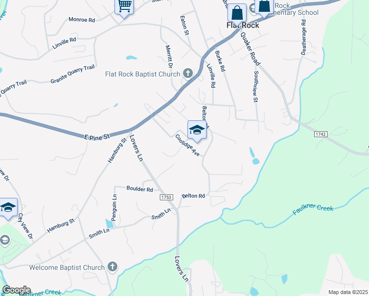 map of restaurants, bars, coffee shops, grocery stores, and more near 170 Coolidge Avenue in Mount Airy