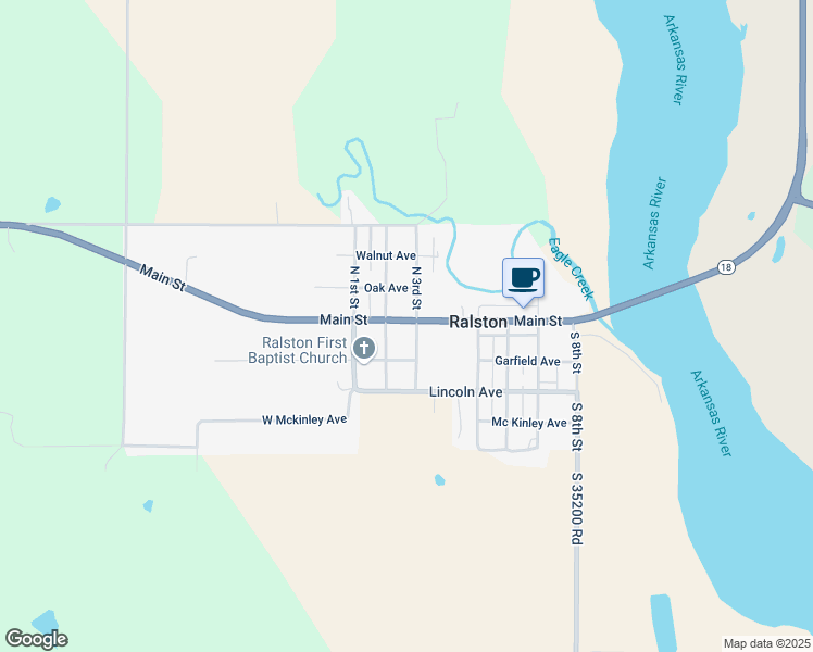 map of restaurants, bars, coffee shops, grocery stores, and more near 274 Main Street in Ralston