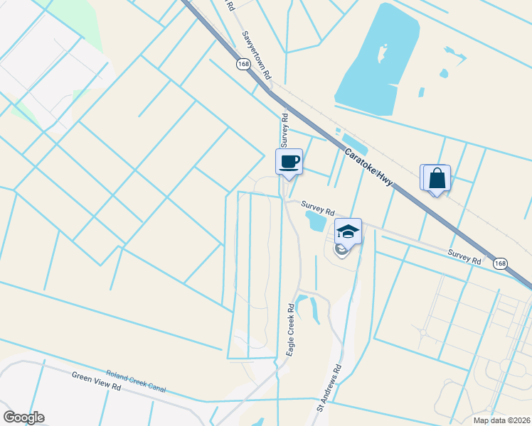 map of restaurants, bars, coffee shops, grocery stores, and more near 110 Green Lake Road in Moyock