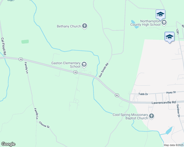 map of restaurants, bars, coffee shops, grocery stores, and more near 4705 North Carolina 46 in Gaston