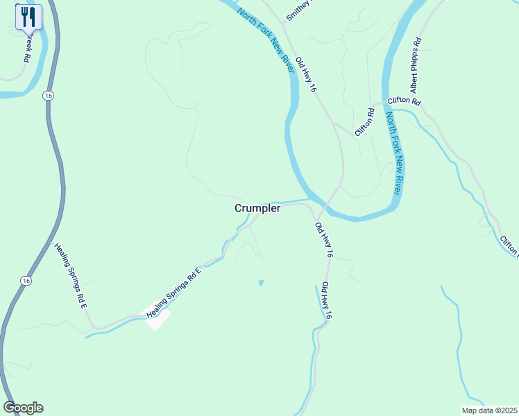 map of restaurants, bars, coffee shops, grocery stores, and more near in Crumpler