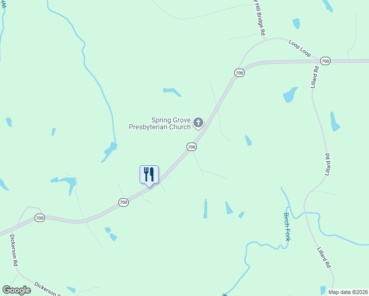 map of restaurants, bars, coffee shops, grocery stores, and more near 8123 North Carolina 700 in Ruffin