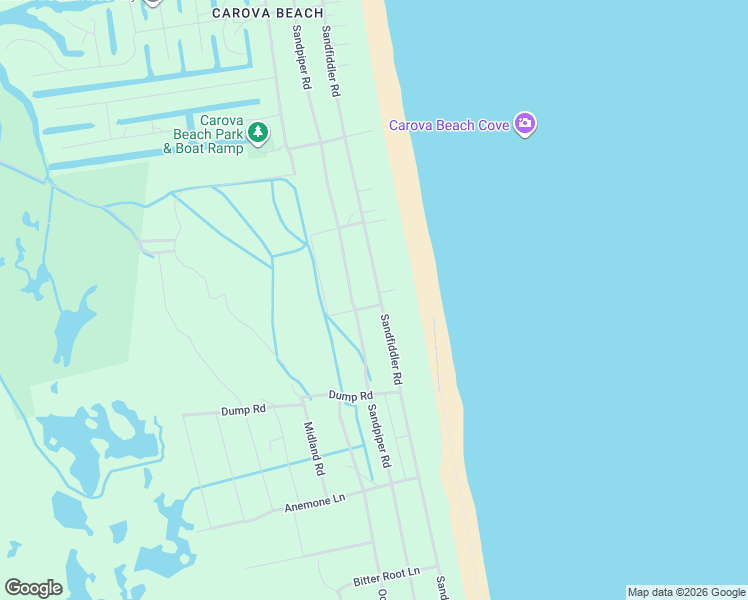 map of restaurants, bars, coffee shops, grocery stores, and more near Crane Road in Corolla