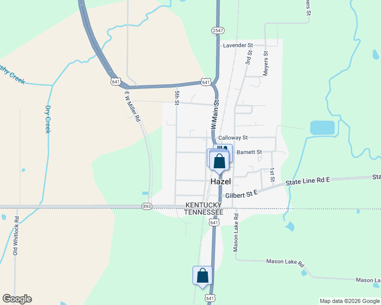 map of restaurants, bars, coffee shops, grocery stores, and more near 417 Barnett St in Hazel
