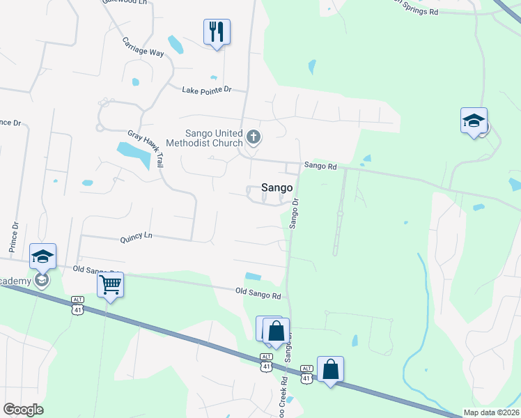 map of restaurants, bars, coffee shops, grocery stores, and more near 120 Crofton Place in Clarksville