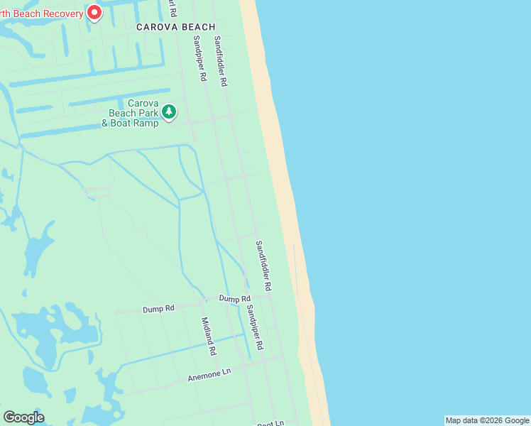 map of restaurants, bars, coffee shops, grocery stores, and more near 2061 Sandfiddler Road in Corolla