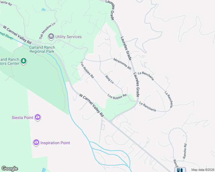 map of restaurants, bars, coffee shops, grocery stores, and more near 13 Ring Lane in Carmel Valley