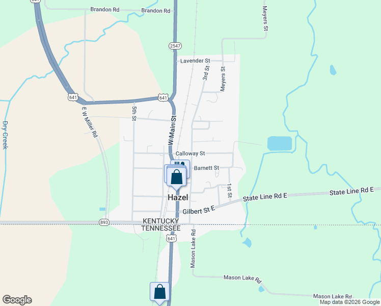 map of restaurants, bars, coffee shops, grocery stores, and more near 3rd Street in Hazel