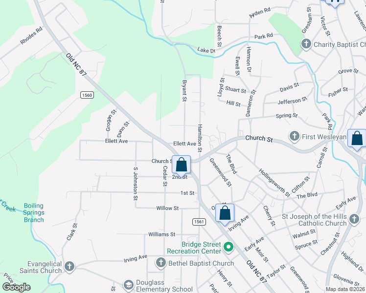 map of restaurants, bars, coffee shops, grocery stores, and more near 1000 Ellett Avenue in Eden