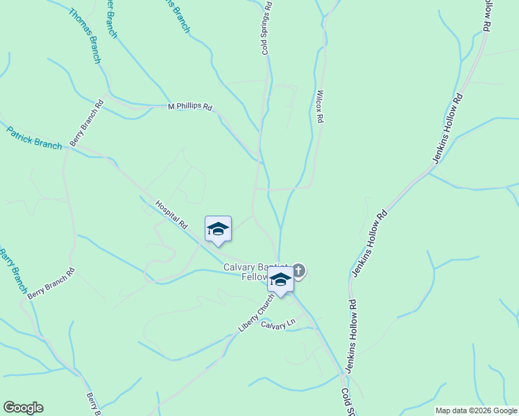map of restaurants, bars, coffee shops, grocery stores, and more near 1636 Cold Springs Road in Mountain City