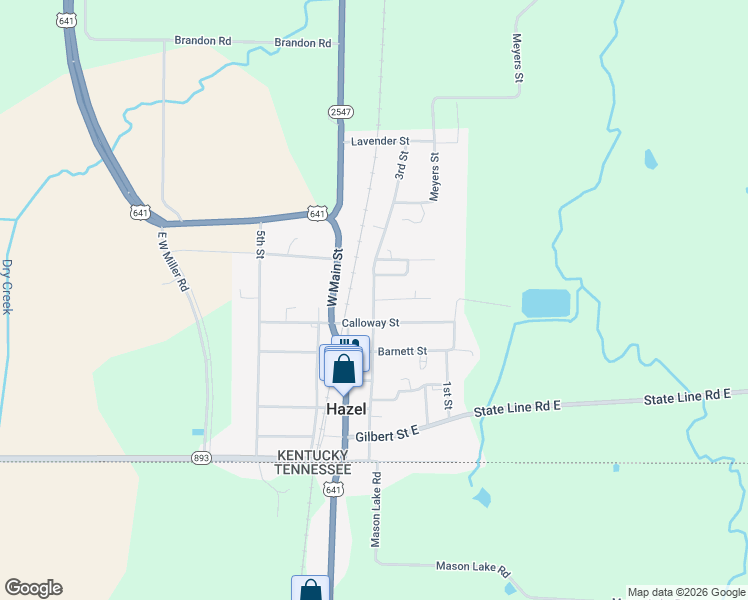 map of restaurants, bars, coffee shops, grocery stores, and more near 3rd Street in Hazel