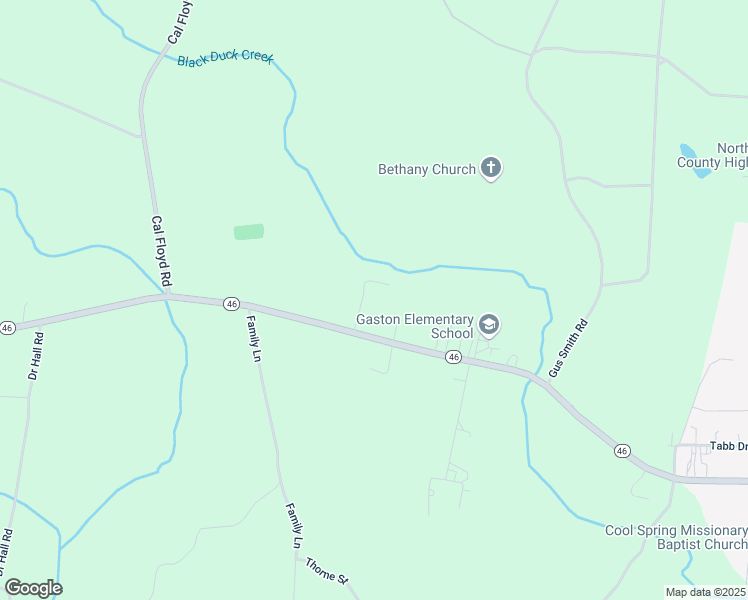 map of restaurants, bars, coffee shops, grocery stores, and more near 144 Sandy Ridge Lane in Gaston